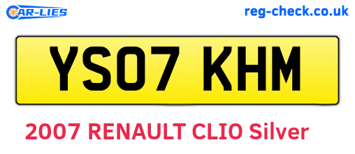 YS07KHM are the vehicle registration plates.