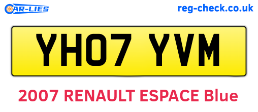 YH07YVM are the vehicle registration plates.