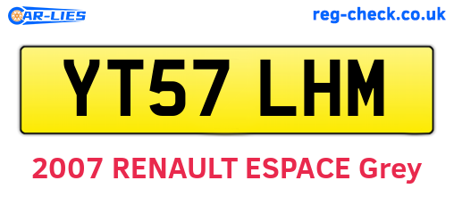 YT57LHM are the vehicle registration plates.