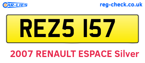 REZ5157 are the vehicle registration plates.