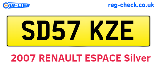 SD57KZE are the vehicle registration plates.