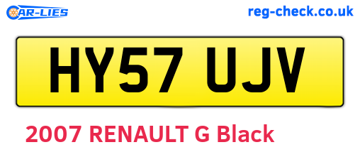 HY57UJV are the vehicle registration plates.