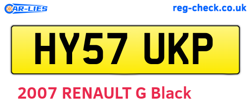 HY57UKP are the vehicle registration plates.