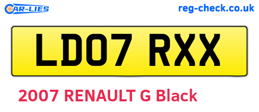 LD07RXX are the vehicle registration plates.