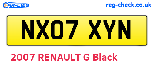 NX07XYN are the vehicle registration plates.