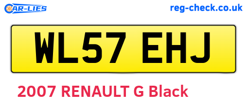 WL57EHJ are the vehicle registration plates.