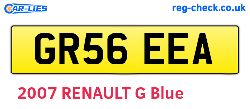 GR56EEA are the vehicle registration plates.