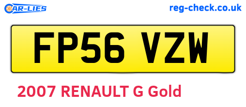 FP56VZW are the vehicle registration plates.
