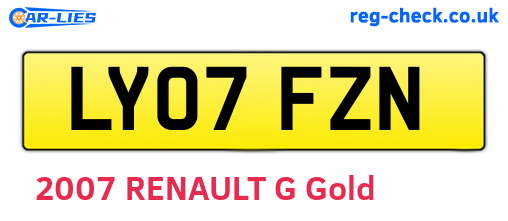 LY07FZN are the vehicle registration plates.