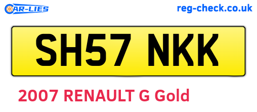 SH57NKK are the vehicle registration plates.