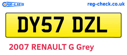 DY57DZL are the vehicle registration plates.