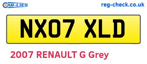 NX07XLD are the vehicle registration plates.