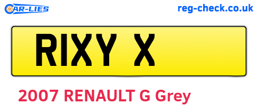 R1XYX are the vehicle registration plates.