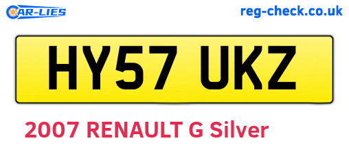 HY57UKZ are the vehicle registration plates.