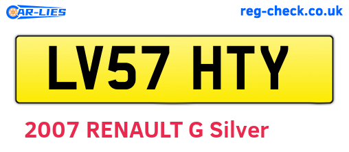 LV57HTY are the vehicle registration plates.