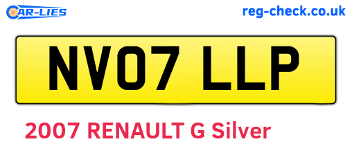 NV07LLP are the vehicle registration plates.