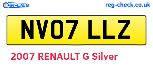 NV07LLZ are the vehicle registration plates.