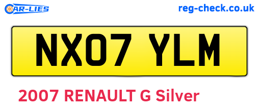 NX07YLM are the vehicle registration plates.