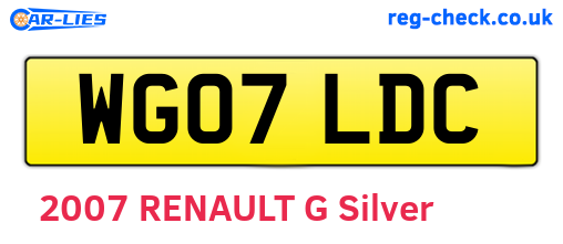 WG07LDC are the vehicle registration plates.