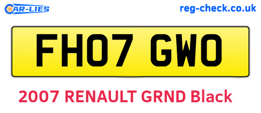 FH07GWO are the vehicle registration plates.