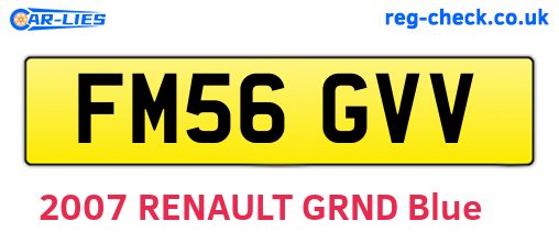 FM56GVV are the vehicle registration plates.