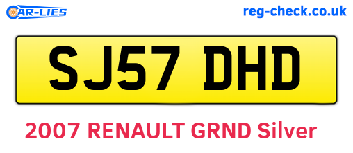 SJ57DHD are the vehicle registration plates.