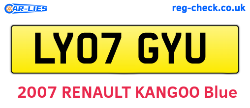LY07GYU are the vehicle registration plates.