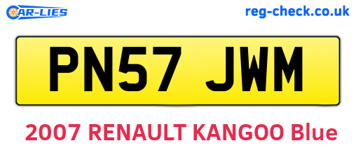 PN57JWM are the vehicle registration plates.