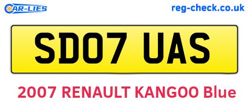 SD07UAS are the vehicle registration plates.