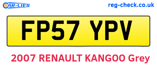 FP57YPV are the vehicle registration plates.