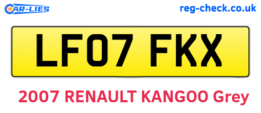 LF07FKX are the vehicle registration plates.
