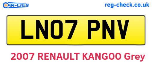 LN07PNV are the vehicle registration plates.