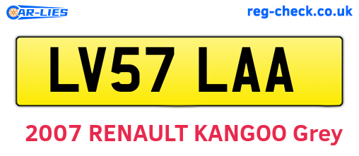 LV57LAA are the vehicle registration plates.