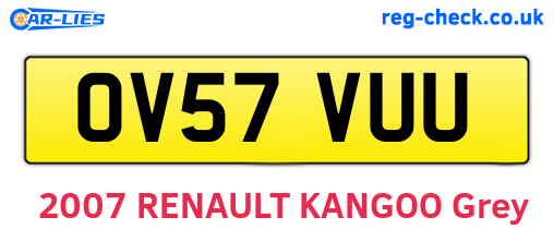 OV57VUU are the vehicle registration plates.