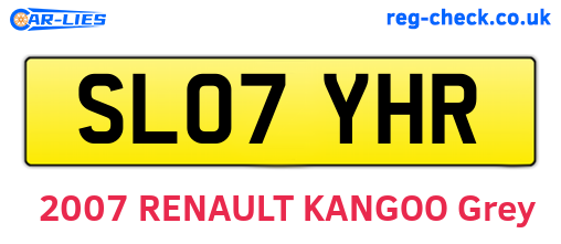 SL07YHR are the vehicle registration plates.