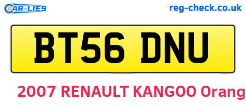 BT56DNU are the vehicle registration plates.