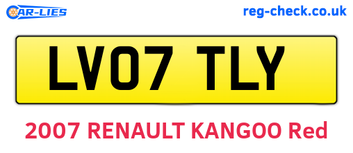 LV07TLY are the vehicle registration plates.
