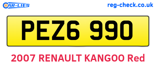 PEZ6990 are the vehicle registration plates.