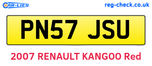 PN57JSU are the vehicle registration plates.