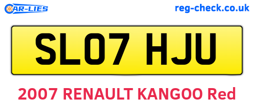 SL07HJU are the vehicle registration plates.