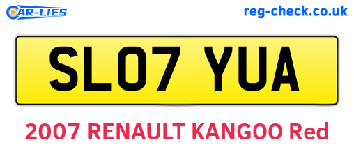 SL07YUA are the vehicle registration plates.