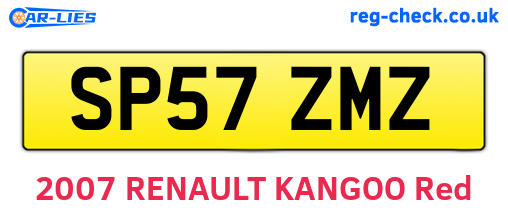 SP57ZMZ are the vehicle registration plates.