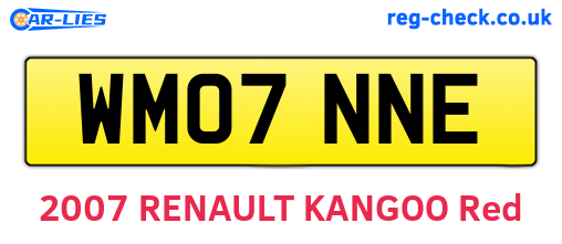 WM07NNE are the vehicle registration plates.