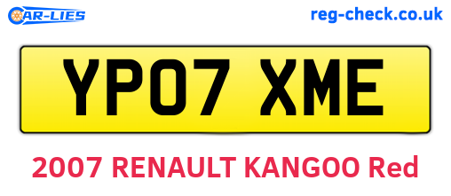 YP07XME are the vehicle registration plates.