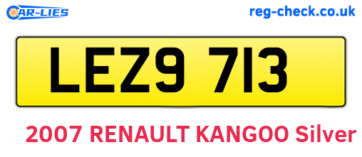 LEZ9713 are the vehicle registration plates.