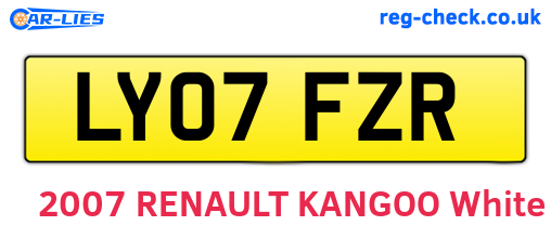 LY07FZR are the vehicle registration plates.
