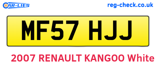 MF57HJJ are the vehicle registration plates.