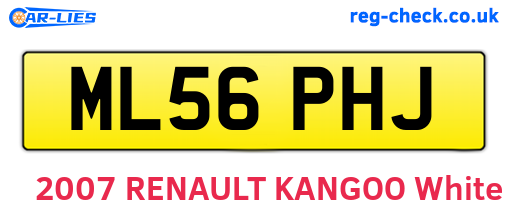 ML56PHJ are the vehicle registration plates.