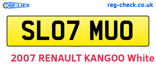 SL07MUO are the vehicle registration plates.
