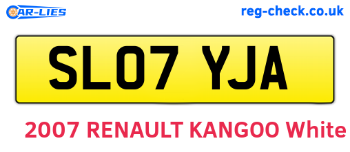 SL07YJA are the vehicle registration plates.